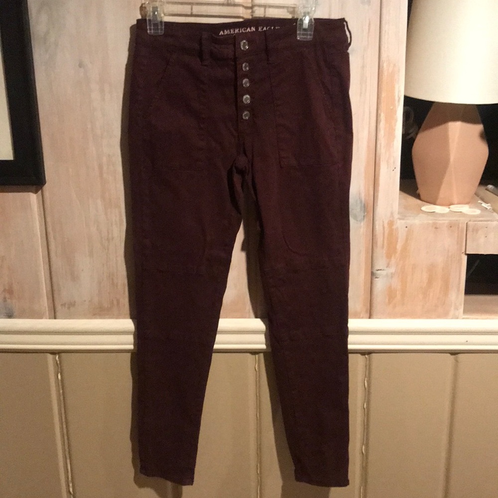 American Eagle maroon jegging